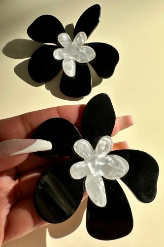 Flower Statement Earrings For Vacation Bohemian Fashionable Trendy Ear Jewelry
