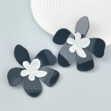 Flower Statement Earrings For Vacation Bohemian Fashionable Trendy Ear Jewelry