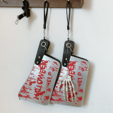 Silver Halloween Funny Kitchen Knife Abnormity Shoulder Zipper Bag
