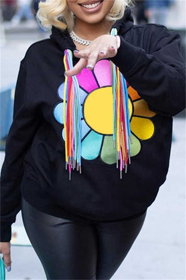 Floral Print Long Sleeve Sweatshirt