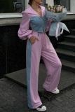White Zipper Hooded Long Sleeve Crop Jackets And Wide Leg Pants Street Sportswear Two Pieces Sweatsuit Sets