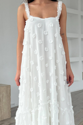 Army Green 3D Flower Decor Casual Sleeveless Backless Spaghetti Strap Ruffle Hem Long Maxi Slip Dresses