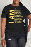 White Yellow Casual Letter Print O Neck Short Sleeve Oversize T-Shirts