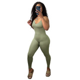 Pink Sexy Solid Patchwork Spaghetti Strap Skinny Jumpsuits