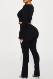 Apricot Casual Zipper Collar Long Sleeve Crop Jackets And Skinny Pants Sportwear Two Pieces Jogger Sets