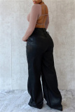 Black Backless U Neck Long Sleeve Slim Fitted Crop Tops
