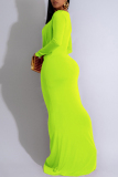 Black Deep V Neck Long Sleeve Mermaid Hem Hollow Out Formal Evening Party Long Ruched Bodycon Maxi Dress
