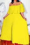 Red Backless Off Shoulder Dropped Shoulder Long Cinch Waist Vacation Formal Party Evening Pleated Maxi Dresses