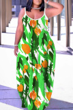 White Black Floral Print U Neck Backless Spaghetti Strap Floor Length Vacation Baggy Sundress Slip Maxi Dress