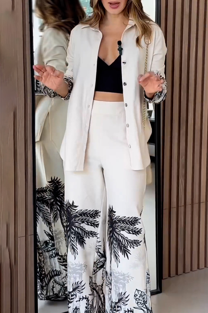 White Two-Piece Pant Set main image 1