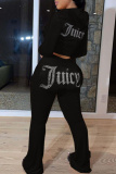 Black Casual Hot Drill Long Sleeve Hooded Jackets And Skinny Pants Sportwear Two Pieces Velvet Jogger Sets