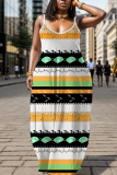 Pink Sleeveless Backless Spaghetti Strap Floor Length Casual Outing Vacation Straight Loose Maxi Slip Dress