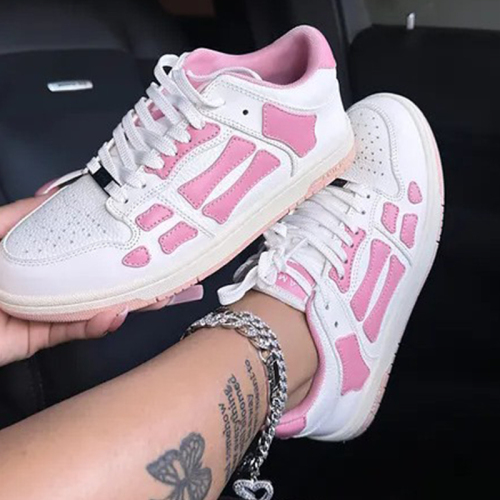 Pink Casual Patchwork Contrast Comfortable Out Door Shoes Sneakers