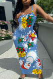 Red Black Santa Claus Christmas Tree Sleeveless Backless Spaghetti Strap Casual Outing Vacation Bodycon Maxi Dress