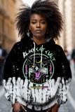 Yellow Casual Graphic Print Basic Hooded Long Sleeve Tops Sweatshirts