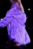 Purple Casual Faux Fur Long Outerwear Cardigan Coats