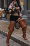 Casual Camouflage Print Zipper Mandarin Collar Fall Winter Short Outerwear Coats
