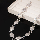 Silver Casual Bohemian Alloy Chains Geometric Pattern Vintage Carved Flower Waist Chain