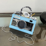 Light Pink Casual Camera Shaped Chains Rectangular Crossbody Clutch Bags Handbag