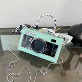 Light Pink Casual Camera Shaped Chains Rectangular Crossbody Clutch Bags Handbag