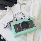 Light Pink Casual Camera Shaped Chains Rectangular Crossbody Clutch Bags Handbag