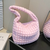 Pink Casual Daily Outing Dating Zipper 3D Textured Clutch Shoulder Bags Handbags
