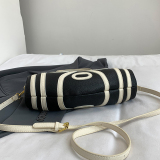 Black Casual Football Shaped Zipper Contrast Crossbody Clutch Bags