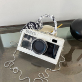 Light Pink Casual Camera Shaped Chains Rectangular Crossbody Clutch Bags Handbag