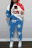 Light Red Christmas Grinch Print Casual Cartoon Print Hooded Long Sleeve Sweatshirt and Sweatpants Fall Winter Two Pieces Sweatsuits Sets