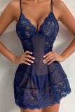 Wine Red Sexy Hot Lace See-Through Backless Camisole Nightdress Underwear Lingerie