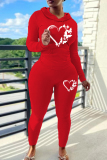 Black Skinny Sportwear Casual Heart Butterfly Print Hooded Long Sleeve Sweatshirt and Sweatpants Fall Winter Two Pieces Sweatsuits Sets