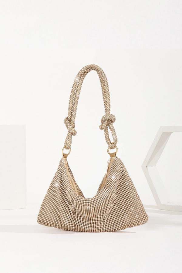 Golden Party Club Evening Daily Hot Drill Zipper Shoulder Bags Handbags