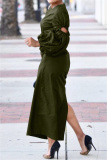 White Puff Sleeves with Cut-Out High Neck Slim Fit Wedding Guests Evening Parties Ruched Maxi Dress