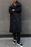 Off-white Casual Cardigan With Belt Lapel Turndown Collar Fall Winter Long Padded Jacket Coats Outerwear