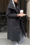 Off-white Casual Cardigan With Belt Lapel Turndown Collar Fall Winter Long Padded Jacket Coats Outerwear