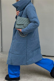Off-white Casual Cardigan With Belt Lapel Turndown Collar Fall Winter Long Padded Jacket Coats Outerwear