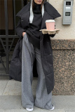 Off-white Casual Cardigan With Belt Lapel Turndown Collar Fall Winter Long Padded Jacket Coats Outerwear