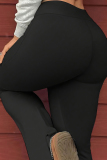 Grey Casual Sportswear Bodycon High Waist Flared Pants Trousers
