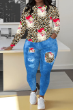 Black Red Christmas Casual Letter Plaid Print Round Neck Long Sleeve Sweatshirt and Pencil Sweatpants Fall Winter Two Pieces Sweatsuits Sets