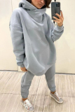 Yellow Sportwear Loose Casual Letter Print Hooded Long Sleeve Sweatshirt and Pencil Sweatpants Fall Winter Two Pieces Sweatsuits Sets