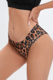 Sexy Milk Fiber Leopard Print Floral Print Basic Sports Briefs Lingerie
