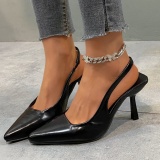 Business Wear Party Celebrities Formal Leopard Pointed Slip-on Thin High Heels Pumps Shoes (Heel Height 3.15in)