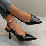 Business Wear Party Celebrities Formal Leopard Pointed Slip-on Thin High Heels Pumps Shoes (Heel Height 3.15in)