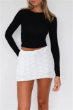 White Party Club Skinny High Waist Mini Wrap Skirts