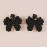 Red Christmas Bohemian Oversize Elegant Bow Beaded Earrings
