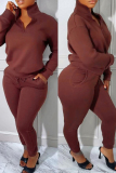 Green Sportwear Zip-up Stand Collar Long Sleeve Sweatshirt and Pencil Sweatpants Fall Winter Two Pieces Sweatsuit Sets