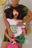 Pastel Green Figure Print O Neck Short Sleeve Wrapped Skirt Short Sleeve Casual Outing Bodycon Mini T-shirt Dress
