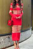 Black with Sheer Mesh Patchwork O Neck Long Sleeve Formal Office Evening Bodycon Maxi Dresses