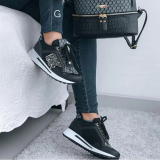 Casual Cross Straps Closed Out Door Round Toe Matching Mesh Breathable Sport Shoes
