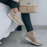 Casual Cross Straps Closed Out Door Round Toe Matching Mesh Breathable Sport Shoes
